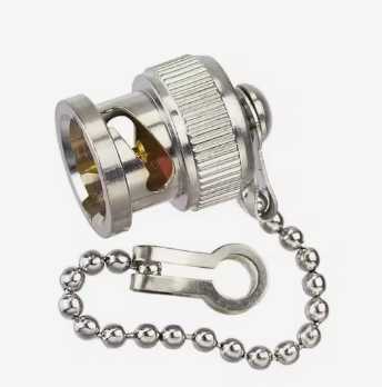 comprare Cappuccio antipolvere in ottone con protezione impermeabile IP67 e impedenza di 50Ω per lo scudo del connettore BNC fabbricazione online