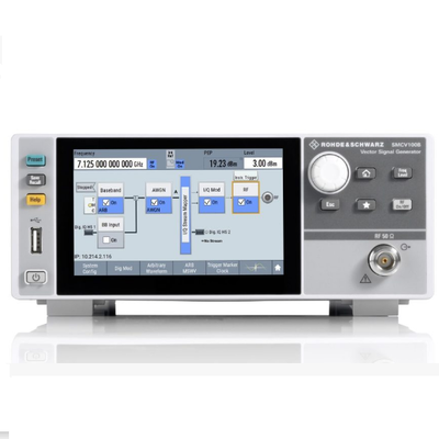 comprare Generatore di segnale vettoriale Rohde Schwarz SMCV100B con modulazione I/Q da 4 kHz a 6 GHz e touchscreen da 5 pollici fabbricazione online