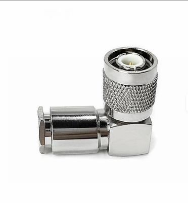 TNC Male Plug Right Angle Elbow RF Coaxial Connector with IP67 Rating for 0~3GHz Frequency